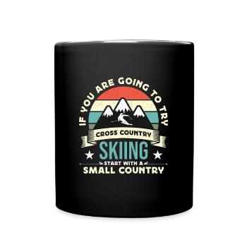 Ski de fond si vous allez essayer le ski - Mug uni - noir - Devant
