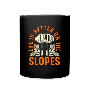 La vie en ski de fond est meilleure sur le ski de neige - Mug uni - noir - Devant