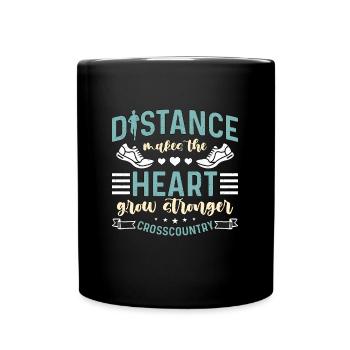 Cross Country Running Distance Makes The Athletic - Tasse einfarbig - Schwarz - Vorne