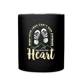 Cross Country Running When Your Legs Can't Race - Full Colour Mug - black - Front