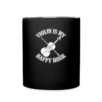 Violin Violin Happy - Full Colour Mug - black - Front