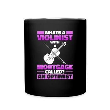 Violin Violin Funny - Full Colour Mug - black - Front