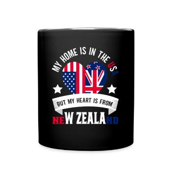 Culture néo-zélandaise Kiwi Oiseau Drapeau de Nouvelle-Zélande - Mug uni - noir - Devant