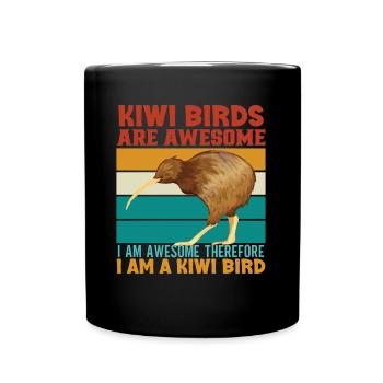 Culture néo-zélandaise Kiwi Oiseau Drapeau de Nouvelle-Zélande - Mug uni - noir - Devant