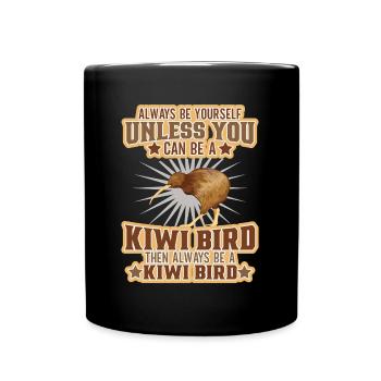Neuseeland Kultur Kiwi Vogel Neuseeland Flagge - Tasse einfarbig - Schwarz - Vorne
