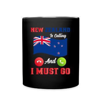 Culture néo-zélandaise Kiwi Oiseau Drapeau de Nouvelle-Zélande - Mug uni - noir - Devant