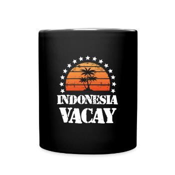 Vacances en Indonésie - Mug uni - noir - Devant