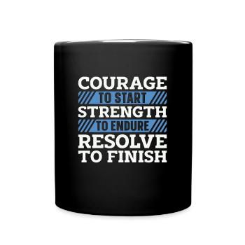 Courage de course de fond pour commencer un coureur XC - Mug uni - noir - Devant
