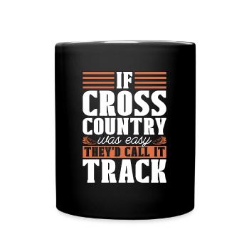 Cross Country Running If Cross Country Was Race - Full Colour Mug - black - Front