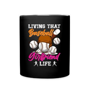 Baseball Spieler Baseball Spielerin Baseball Team - Tasse einfarbig - Schwarz - Vorne