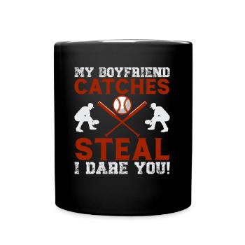 Baseball Spieler Baseball Spielerin Baseball Team - Tasse einfarbig - Schwarz - Vorne