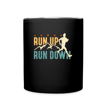 Course en sentier Course à pied Run Down Course en sentier - Mug uni - noir - Devant