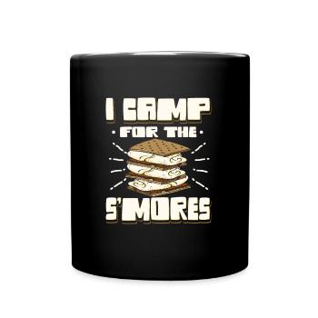 Camping Barbecue I Camp For The S'mores - Tasse einfarbig - Schwarz - Vorne