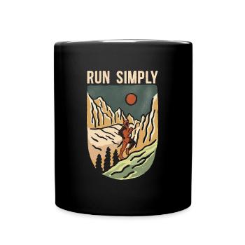 Trail Running Run Simply Ultra Running Trail Race - Mug uni - noir - Devant