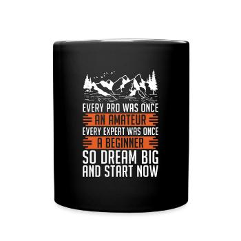 Trail running Chaque pro était autrefois marathonien randonnée - Mug uni - noir - Devant