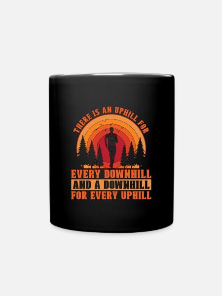 Le trail running y est une montée pour la course de trail - Mug uni - noir