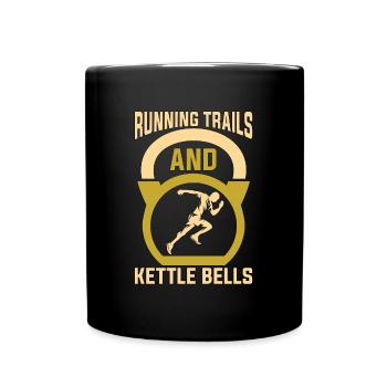Running Trails And Athletes Training Trail Running - Full Colour Mug - black - Front