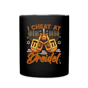 Chanukka Hanukka Dreidel Jüdisches Fest - Tasse einfarbig - Schwarz - Vorne