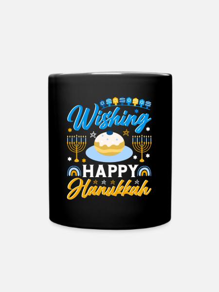 Hanukkah - Tasse einfarbig - Schwarz
