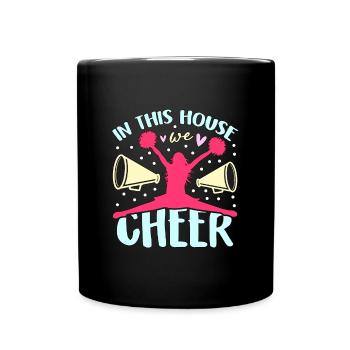 Cheerleading In This House We Cheer Squad Dancer - Mug uni - noir - Devant