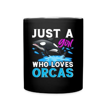 Orca Ocean Whale Orca Fan Seafood - Full Colour Mug - black - Front