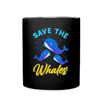 Orca Ocean Whale Orca Fan Seafood - Full Colour Mug - black - Front