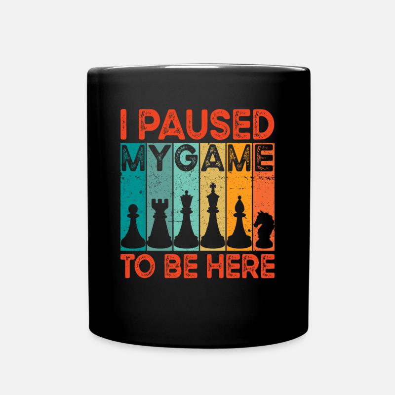 Schach Figuren Schachbrett Schachspieler Schach - Tasse einfarbig - Schwarz