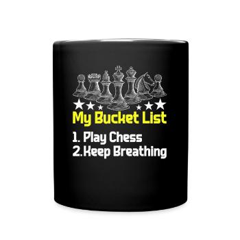 Schach Figuren Schachbrett Schachspieler Schach - Tasse einfarbig - Schwarz - Vorne