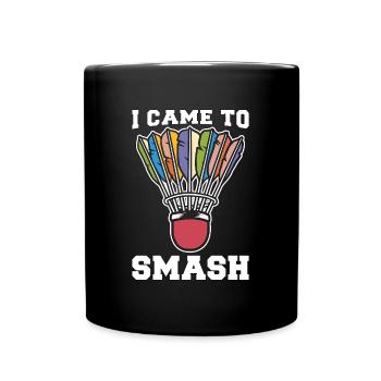Badminton Je suis venu à Smash Loves Shuttlecock Player - Mug uni - noir - Devant