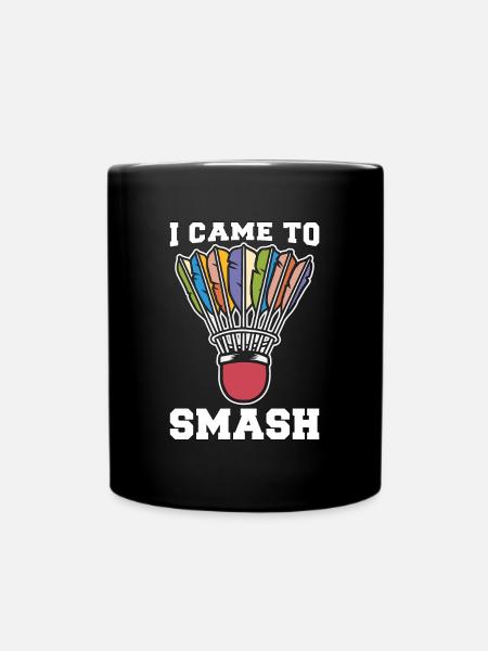 Badminton Je suis venu à Smash Loves Shuttlecock Player - Mug uni - noir