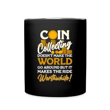 Collectionneur de pièces de monnaie Collectionneur de pièces Numismates - Mug uni - noir - Devant