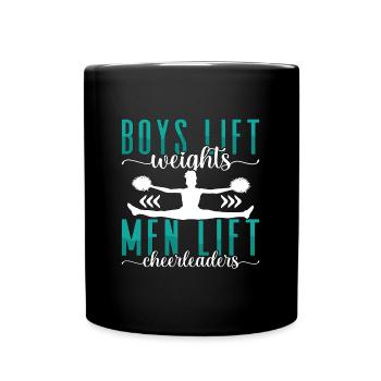 Cheerleading Garçons Soulever des poids Hommes Soulever des encouragements - Mug uni - noir - Devant
