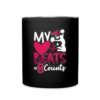 Cheerleading My Heart bat en 8 chefs d’accusation Cheering - Mug uni - noir - Devant