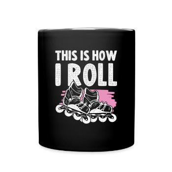skater inline - Tasse einfarbig - Schwarz - Vorne