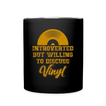 Disque de musique Collector Vinyle Rétro - Mug uni - noir - Devant
