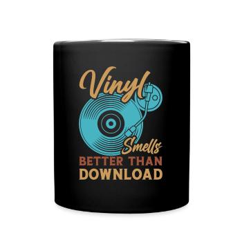 Platine vinyle vinyle rétro collection - Mug uni - noir - Devant