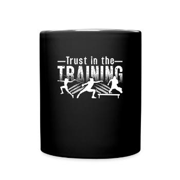 Track And Field Trust In The Training Runner Race - Full Colour Mug - black - Front