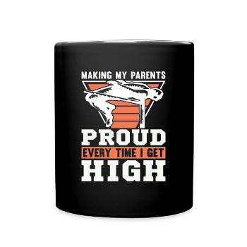 Le saut en hauteur rend les parents fiers à chaque fois qu’ils sautent - Mug uni - noir - Devant
