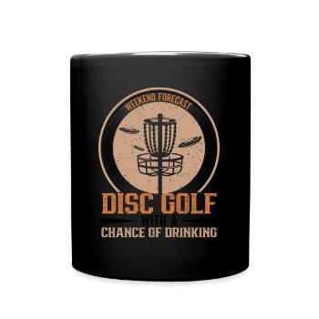 Frisbee Player Disc Golf Frisbee Competition - Full Colour Mug - black - Front