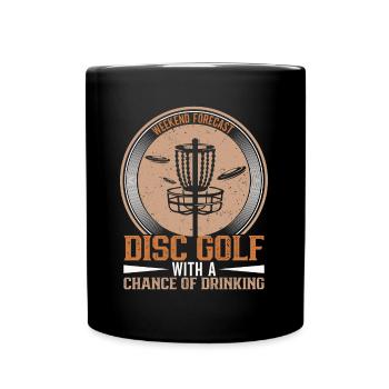 Frisbee Player Disc Golf Frisbee Competition - Full Colour Mug - black - Front