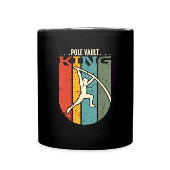 Pole Vault King Pole Jumper Athletics High Jump - Tasse einfarbig - Schwarz - Vorne