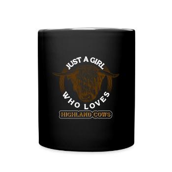 Scottish Highland cattle Highland Cattle - Full Colour Mug - black - Front