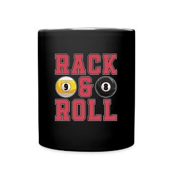 Cue Sports Rack & Roll Billiard Ball Pool Player - Tasse einfarbig - Schwarz - Vorne