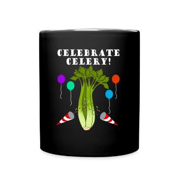 Celebrate Celery Healthy Vegetables Leek - Full Colour Mug - black - Front
