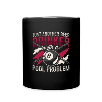 Cue Sports Just Another Beer Drinker With Snooker - Tasse einfarbig - Schwarz - Vorne