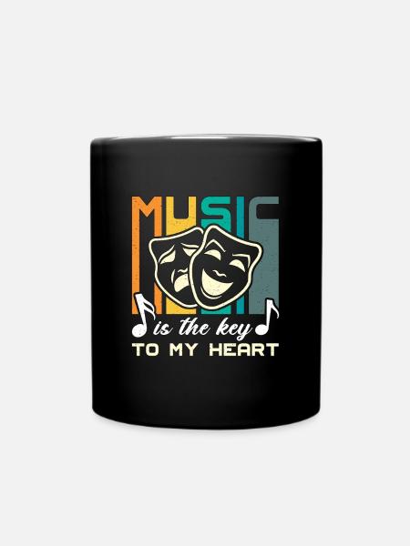 Musical Theatre Music Is The Key To Broadway Drama - Full Colour Mug - black