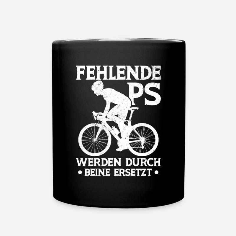Radfahrer Bike Fahrrad - Tasse einfarbig - Schwarz
