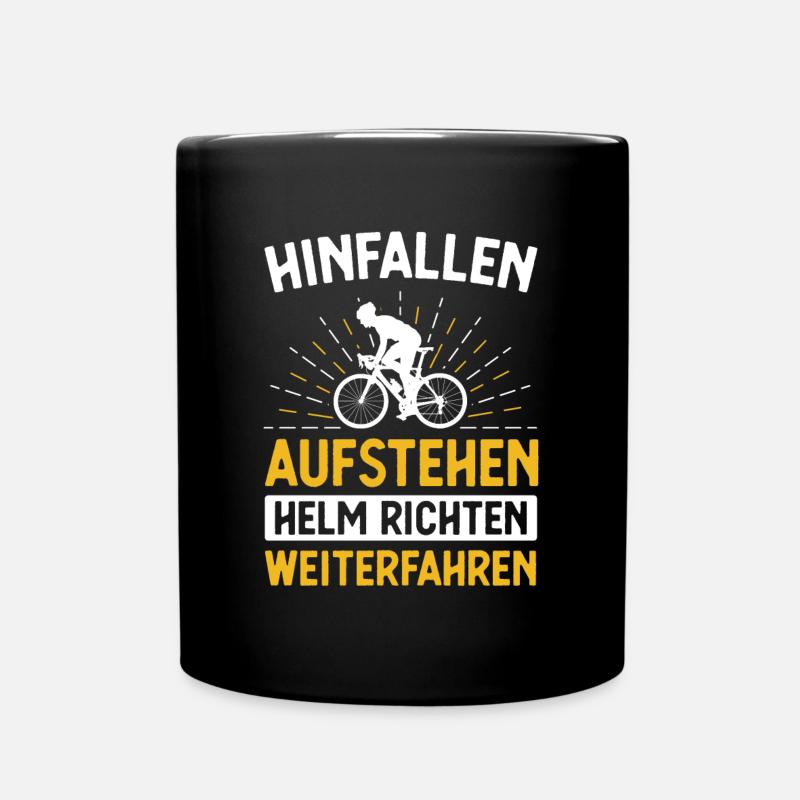 Radfahrer Bike Fahrrad - Tasse einfarbig - Schwarz
