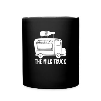 Cow Milk Milk Truck - Full Colour Mug - black - Front