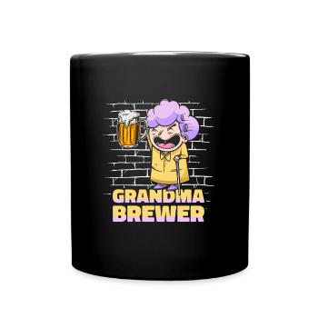 Bière artisanale Bière artisanale Mamie - Mug uni - noir - Devant